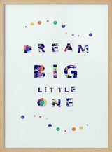 Colourful confetti and motivational quote typography, nursery wall art print.