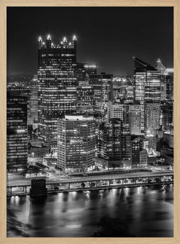 Pittsburgh Skyline Night Lights Melanie Viola