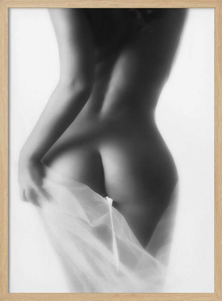 Ethereal Form and Fabric Art Print UK — Dark Moody Calm Wall Art — Living Room — Wall It All Prints