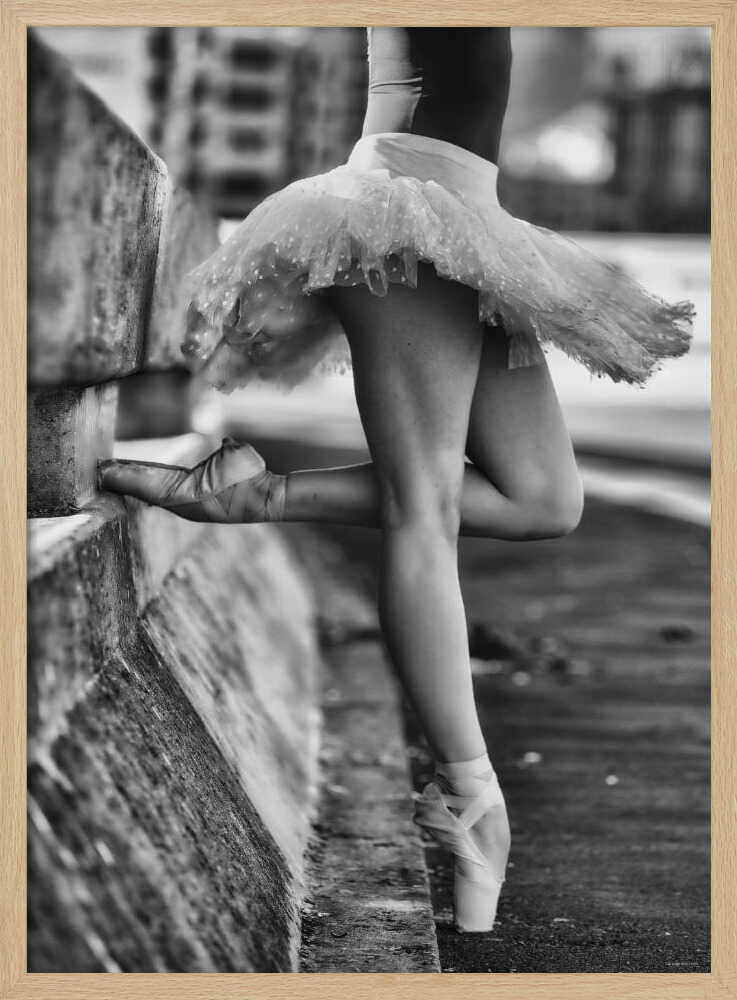 Ballerina Pointe Elegance Art Print UK — Portrait Dark Wall Art — Living Room — Wall It All Prints