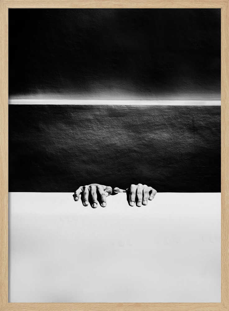 Hands Dark Horizon Art Print UK — Abstract Dark Wall Art — Bathroom — Wall It All Prints