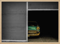 Teal Classic Car Peeks