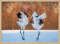 Dancing Red-crowned Cranes