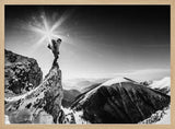 Climber's Winter Summit Art Print UK — Dark Moody Dark Wall Art — Living Room — Wall It All Prints