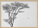 Tree and Bird Flight Art Print UK — Abstract Calm Wall Art — Bedroom — Wall It All Prints