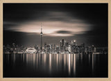Toronto Skyline Reflection Art Print UK — Dark Moody Minimal Wall Art — Living Room — Wall It All Prints