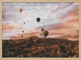 Hot Air Balloon Sunrise Art Print UK — Landscape Calm Wall Art — Living Room — Wall It All Prints