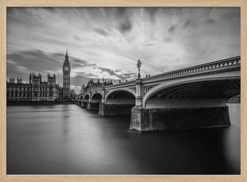 Big Ben Westminster Bridge Art Print UK — Dark Moody Dark Wall Art — Living Room — Wall It All Prints