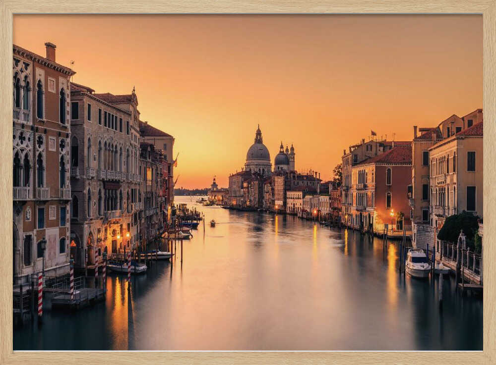Grand Canal Sunset Venice Art Print UK — Landscape Calm Wall Art — Bedroom — Wall It All Prints