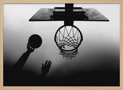 Basketball Silhouette Shot Art Print UK — Dark Moody Dark Wall Art — Living Room — Wall It All Prints