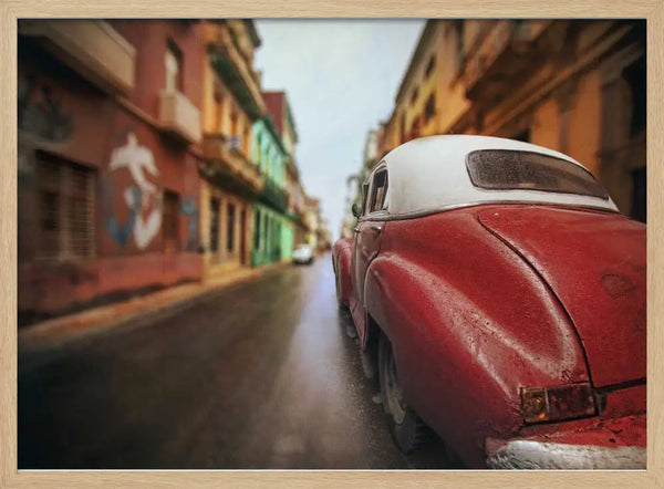 Havana Red Classic Car Art Print UK — Vintage Vibrant Wall Art — Living Room — Wall It All Prints