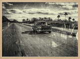 Classic Cuba Taxi Art Print UK — Landscape Dark Wall Art — Living Room — Wall It All Prints