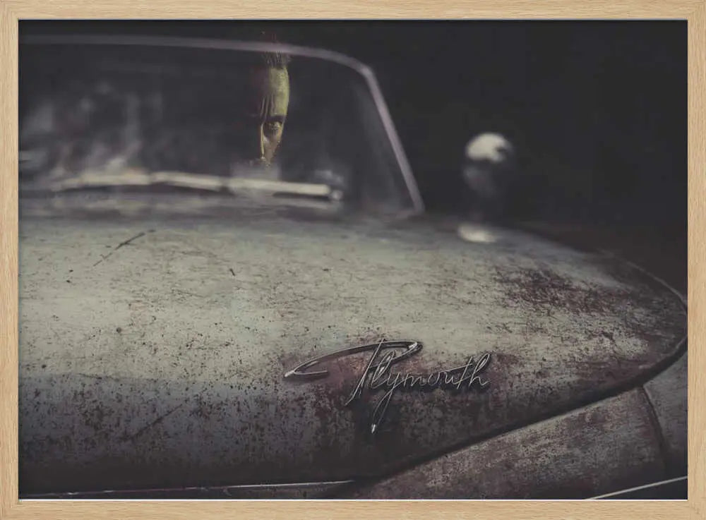 Reflected Gaze Car Hood Art Print UK — Dark Moody Dark Wall Art — Living Room — Wall It All Prints