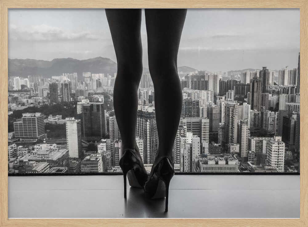 City View High Heels Art Print UK — Landscape Dark Wall Art — Living Room — Wall It All Prints