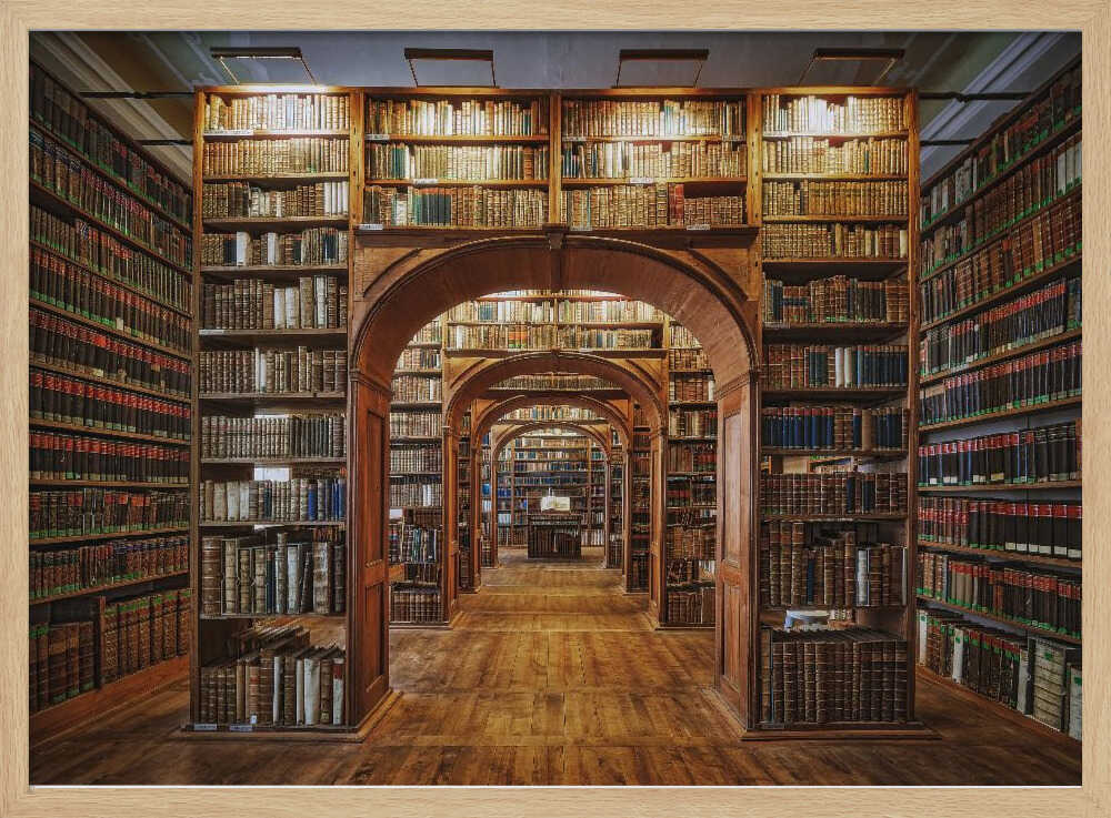 Grand Library Archways Art Print UK — Vintage Elegant Wall Art — Bathroom — Wall It All Prints