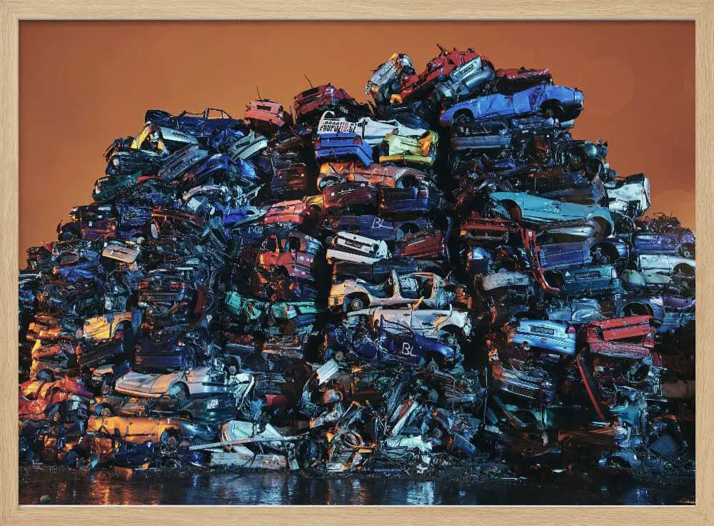 Colorful Car Mountain Art Print UK — Landscape Vibrant Wall Art — Living Room — Wall It All Prints