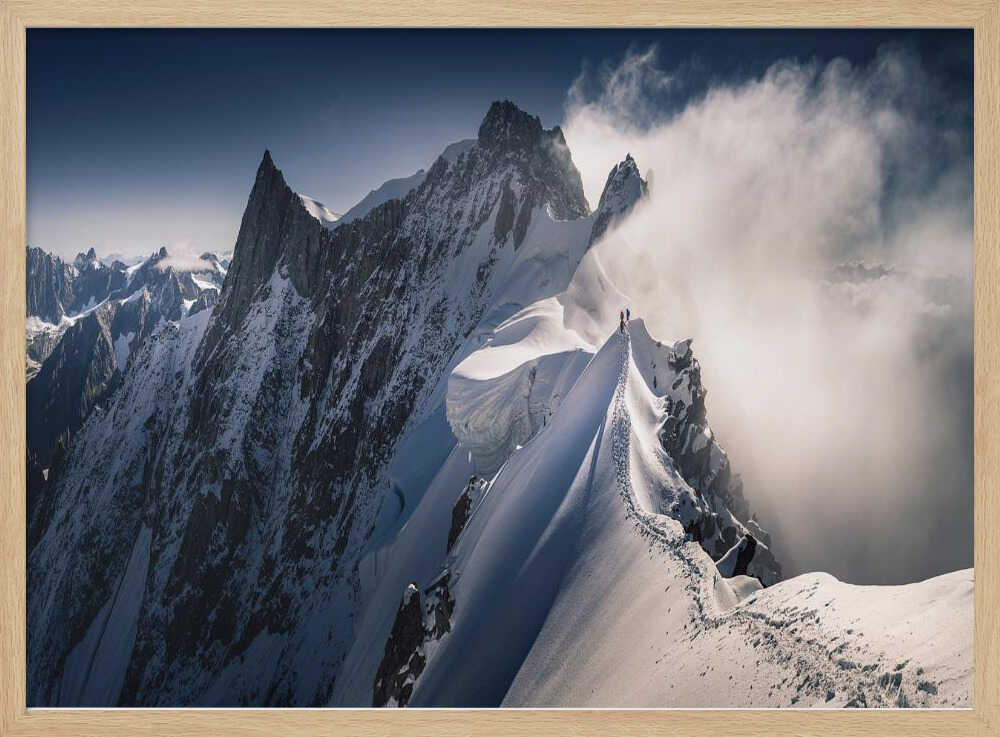 Alpine Ridge Ascent Art Print UK — Dark Moody Vibrant Wall Art — Living Room — Wall It All Prints