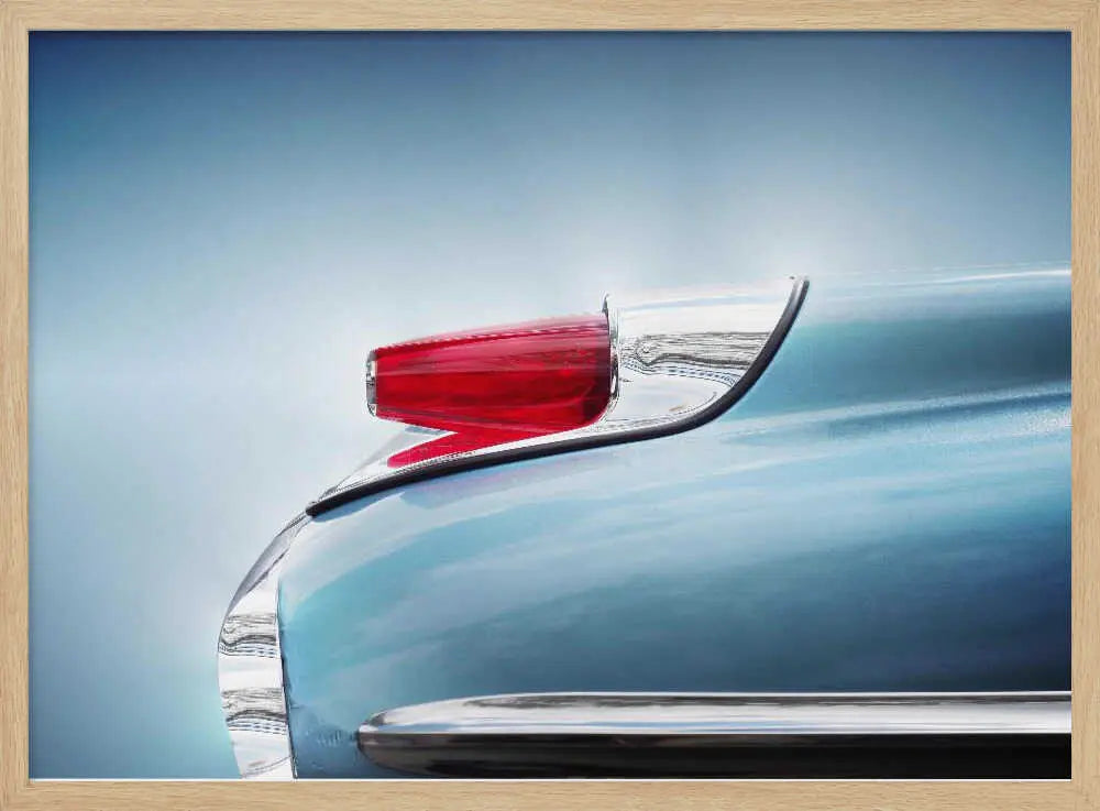 Retro Car Taillight Art Print UK — Vintage Vibrant Wall Art — Living Room — Wall It All Prints