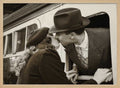 Romantic Train Kiss