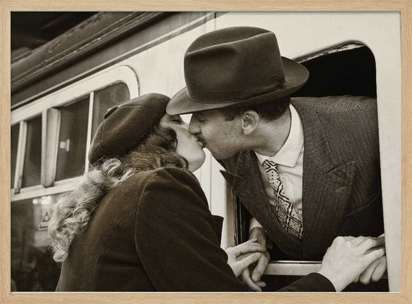 Romantic Train Kiss