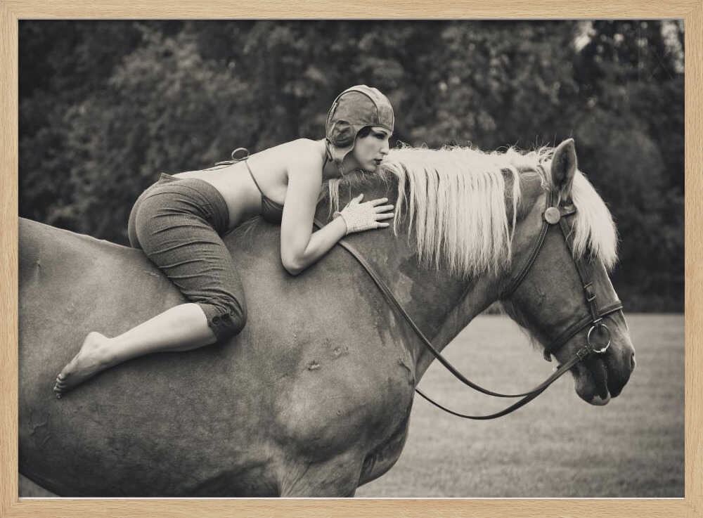 Vintage Equestrian Portrait Art Print UK — Portrait Dark Wall Art — Living Room — Wall It All Prints