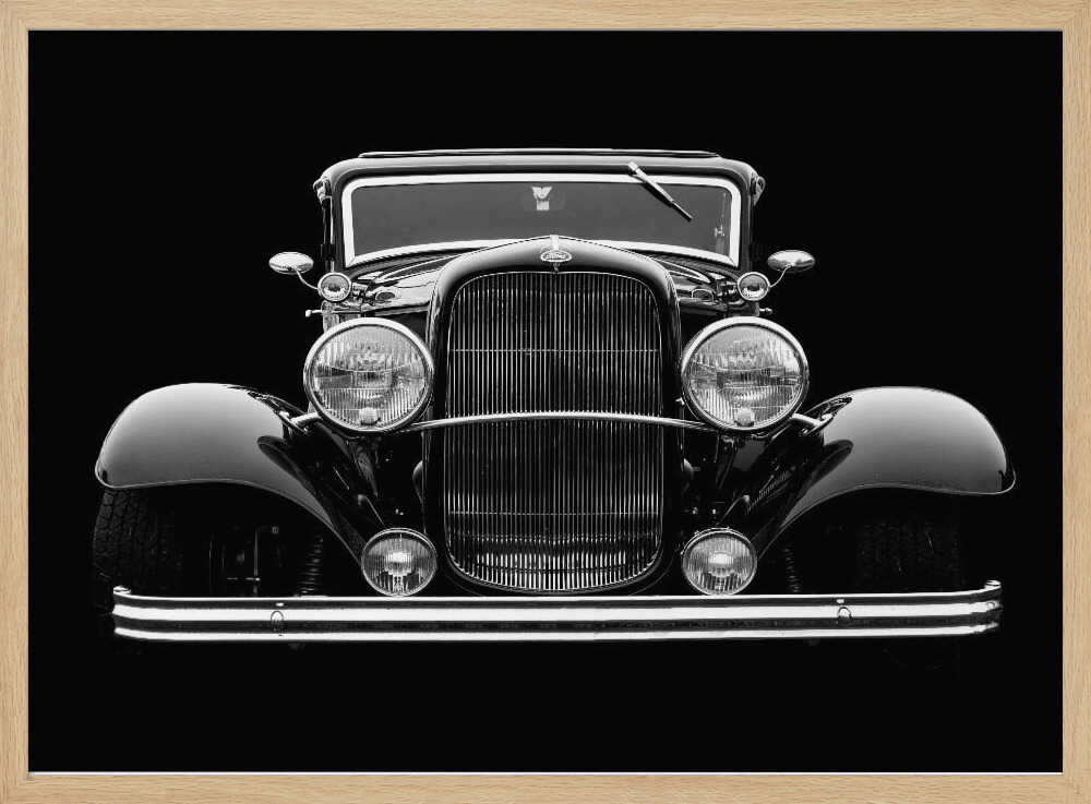 Elegant Classic Automobile Art Print UK — Vintage Dark Wall Art — Living Room — Wall It All Prints