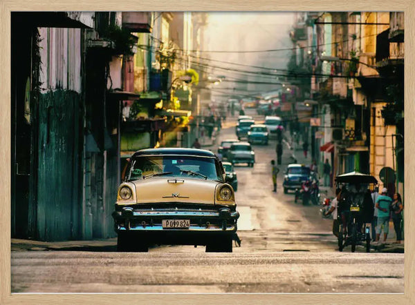 Vintage Car Havana Street Art Print UK — Vintage Vibrant Wall Art — Living Room — Wall It All Prints