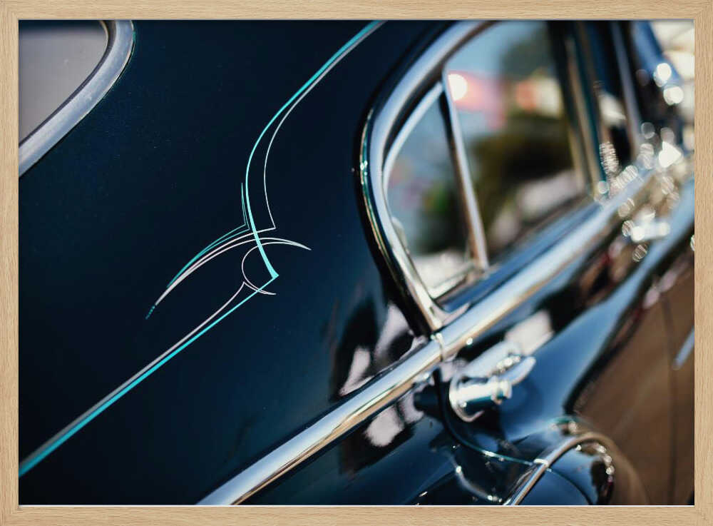 Pinstriped Classic Ride Art Print UK — Dark Moody Dark Wall Art — Living Room — Wall It All Prints