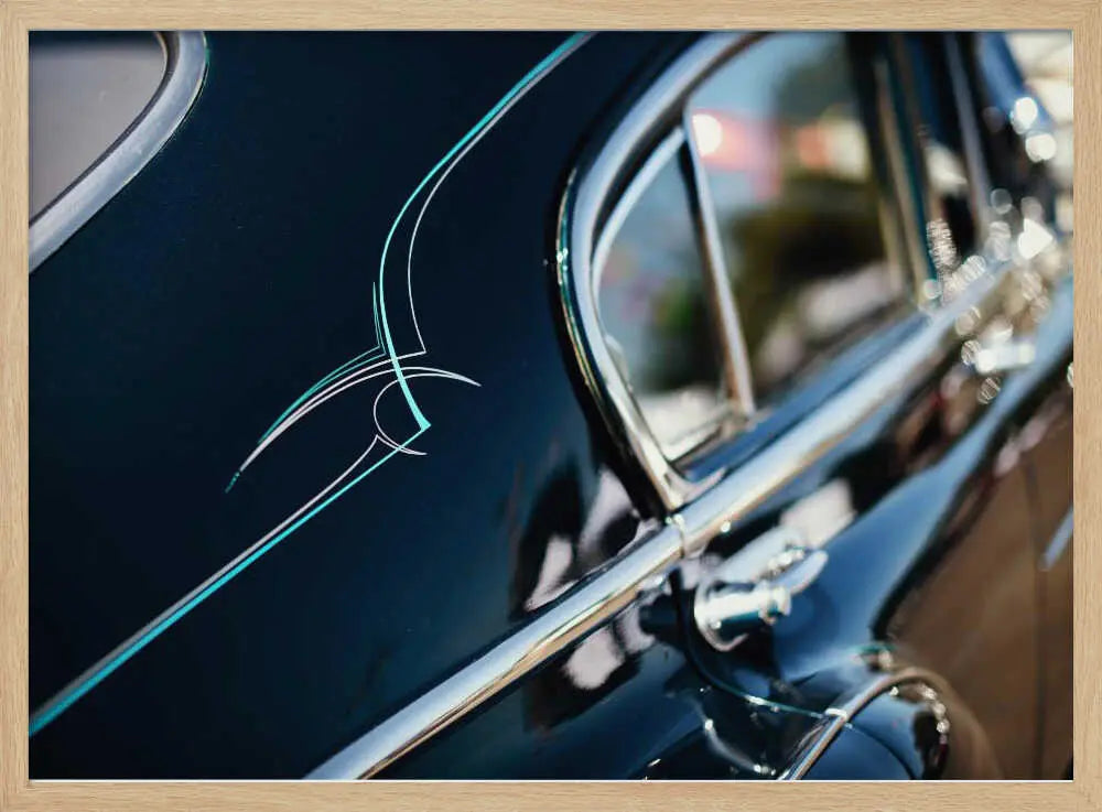 Pinstriped Classic Ride Art Print UK — Dark Moody Dark Wall Art — Living Room — Wall It All Prints