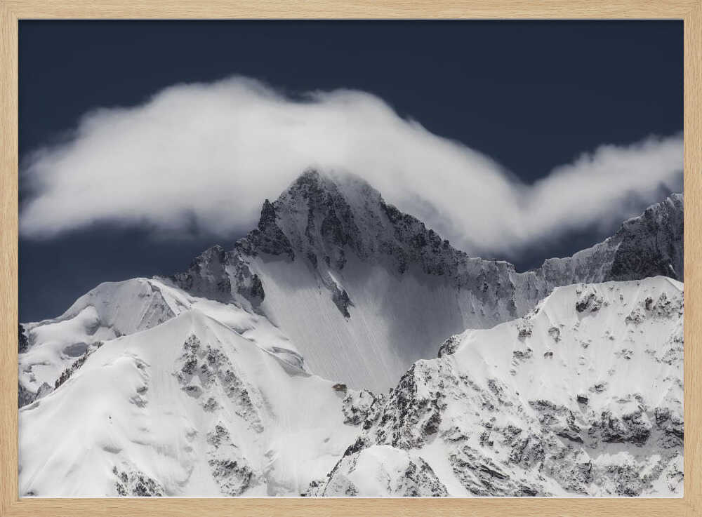 Majestic Mountain Clouds Art Print UK — Dark Moody Calm Wall Art — Living Room — Wall It All Prints