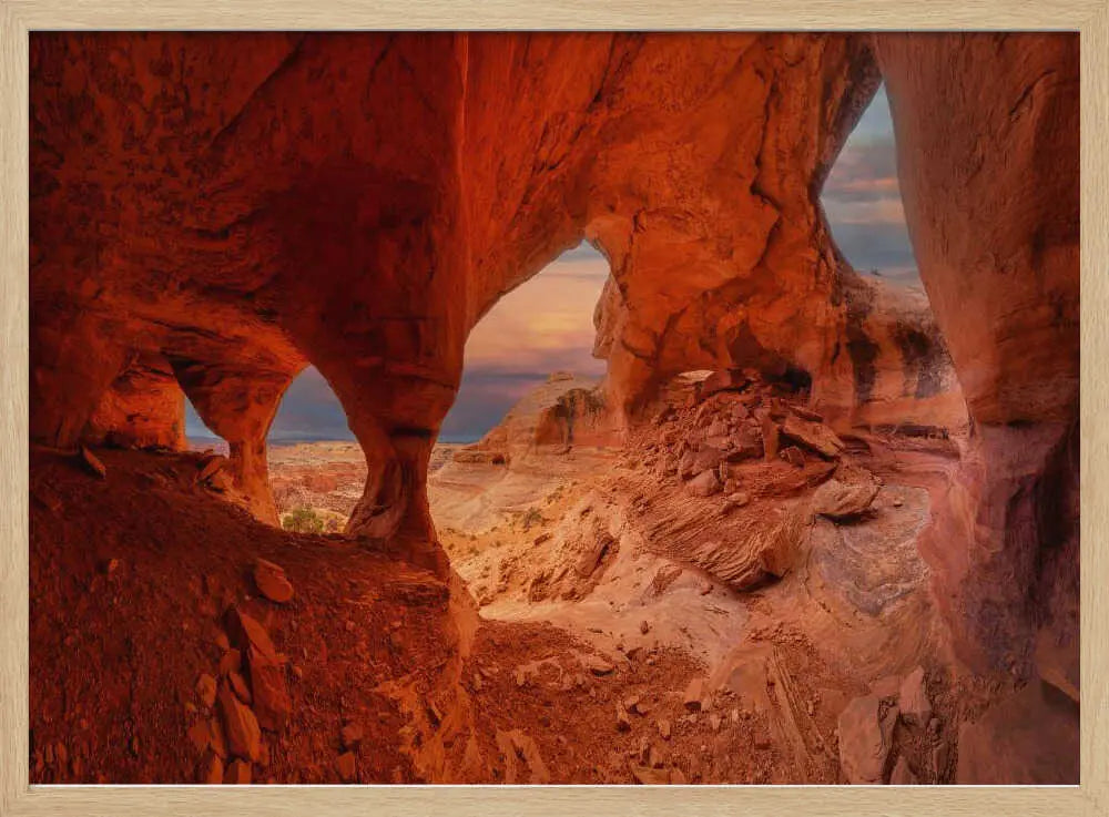 Red Rock Desert Arches Art Print UK — Landscape Vibrant Wall Art — Living Room — Wall It All Prints