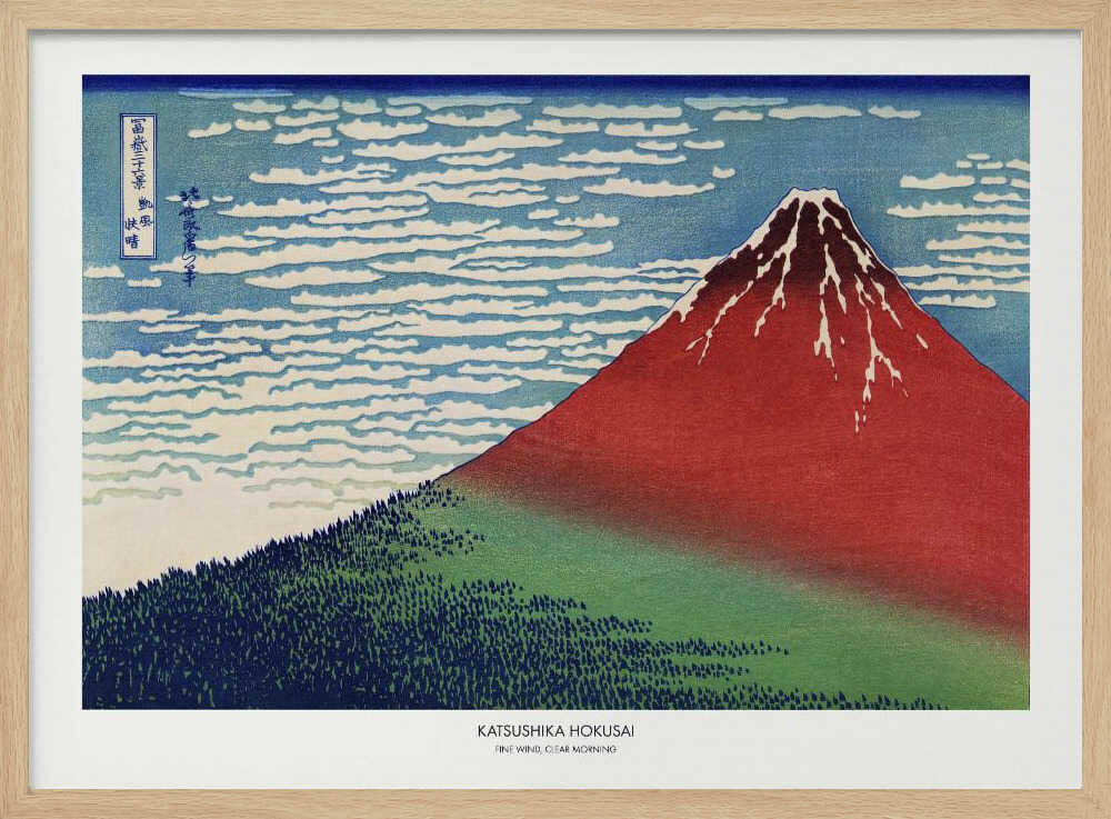 Fine Wind, Clear Morning Art Print UK — Japanese Vibrant Wall Art — Living Room — Wall It All Prints