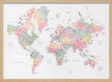 Soft Watercolor World Map
