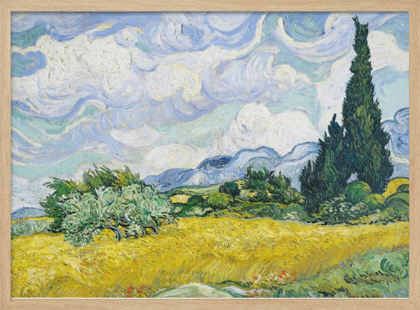 Wheat Field With Cypresses Vincent Van Gogh