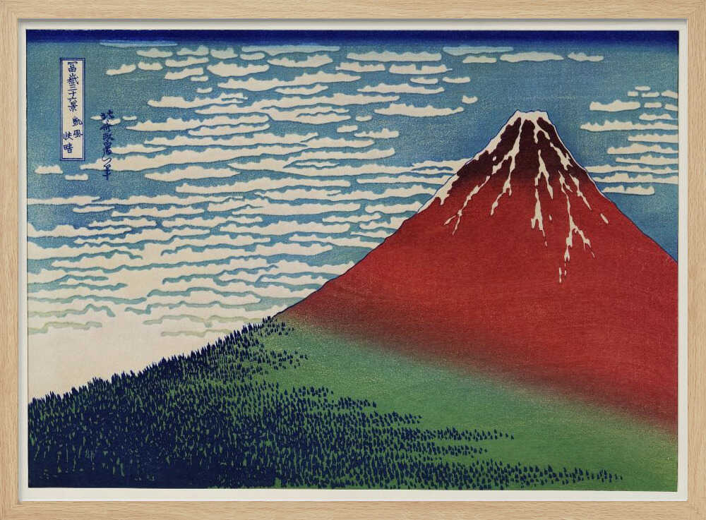 Fine Wind, Clear Morning Art Print UK — Japanese Vibrant Wall Art — Living Room — Wall It All Prints