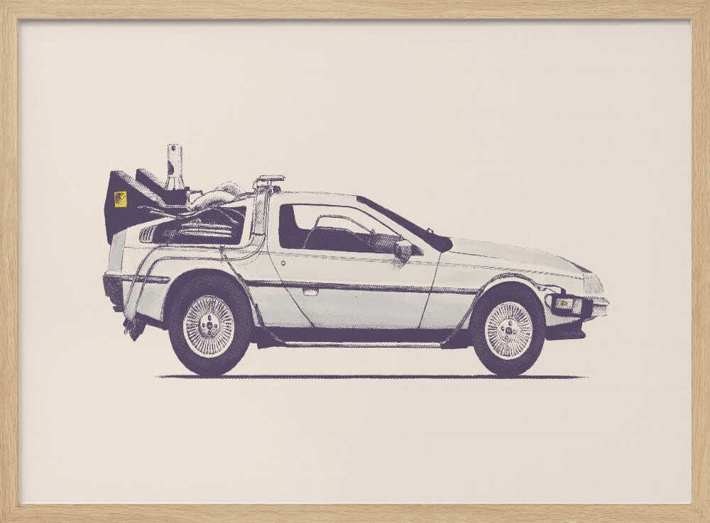 Sleek Future Classic Art Print UK — Vintage Vibrant Wall Art — Living Room — Wall It All Prints