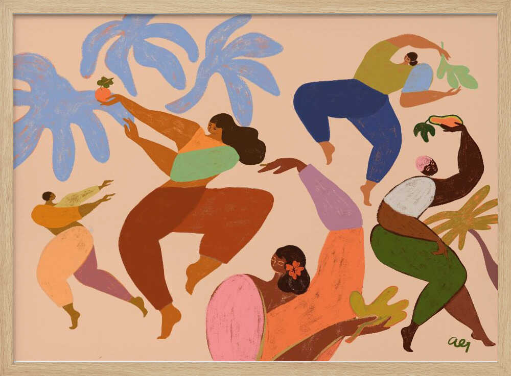 Dance Dance Art Print UK — Abstract Vibrant Wall Art — Kitchen — Wall It All Prints