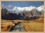 Golden Fields Mountain Road Art Print UK — Dark Moody Calm Wall Art — Living Room — Wall It All Prints