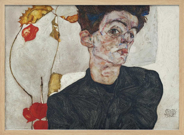 Egon Schiele's Self Portrait With Physalis 1912 EGON SCHIELE