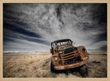 Rusty Truck Dramatic Sky Art Print UK — Dark Moody Dark Wall Art — Living Room — Wall It All Prints