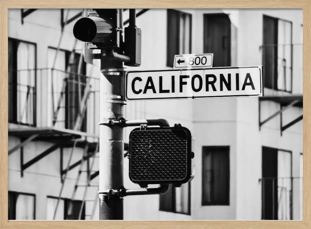 California Street Sign Art Print UK — City Dark Wall Art — Office — Wall It All Prints