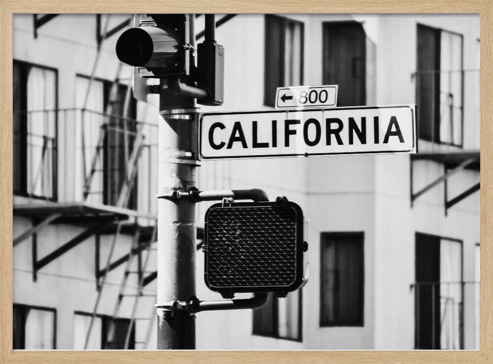 California Street Sign Art Print UK — City Dark Wall Art — Office — Wall It All Prints