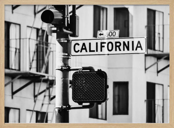 California Street Sign Art Print UK — City Dark Wall Art — Office — Wall It All Prints