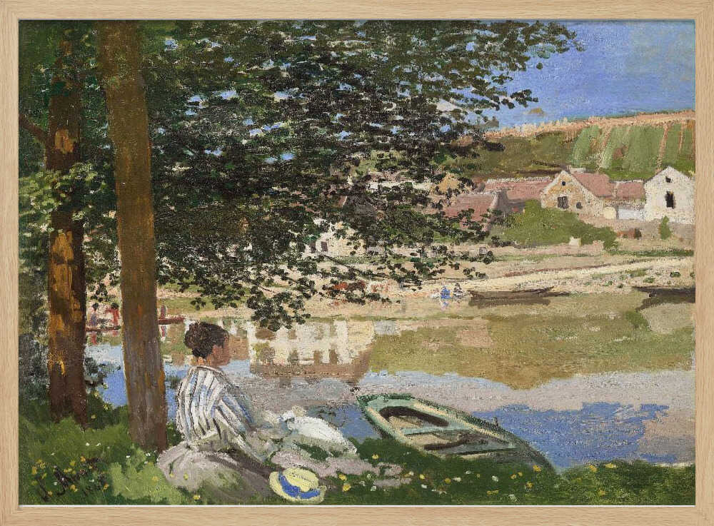On the Bank of the Seine, Bennecourt (1868) By Claude Monet Claude Monet