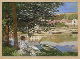 On the Bank of the Seine, Bennecourt (1868) By Claude Monet Claude Monet