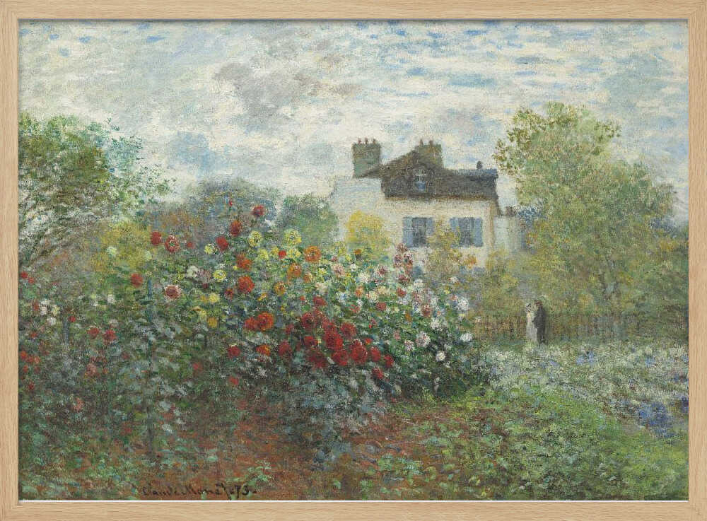The Artist's Garden In Argenteuil, a Corner of the Garden With Dahlias (1873) Claude Monet