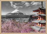 Mount Fuji Cherry Pagoda Art Print UK — Japanese Vibrant Wall Art — Living Room — Wall It All Prints