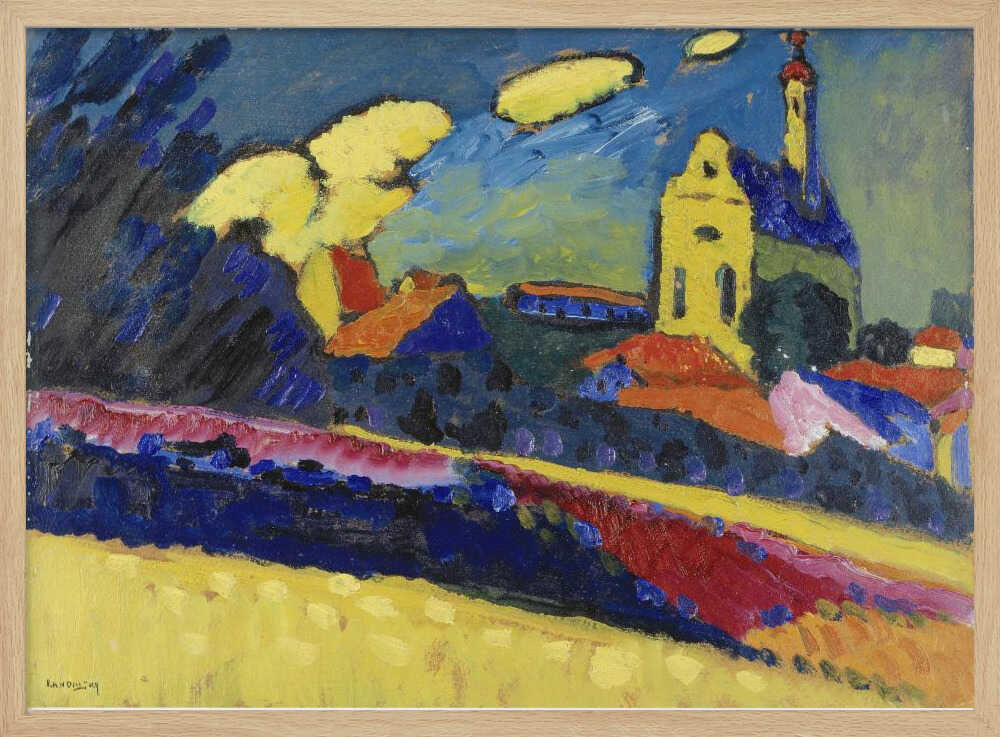 Study of Murnau  Landscape With Church (1909)