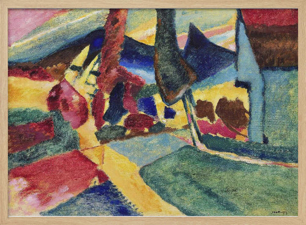 Landscape With Two Poplars (1912) Wassily Kandinsky