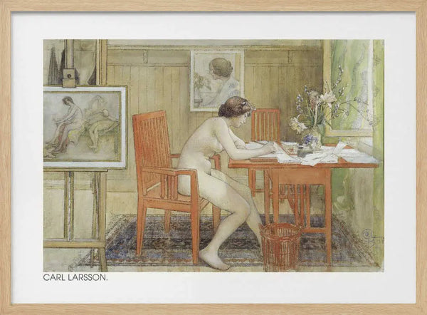The Model Writing a Postcard 1906 Carl Larsson